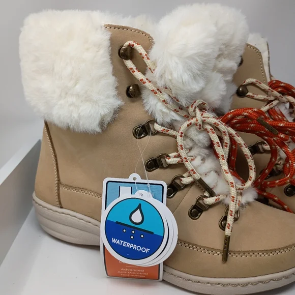 Aetrex Tan and Red Ankle Booties with Stylish Design - Picture 8 of 16